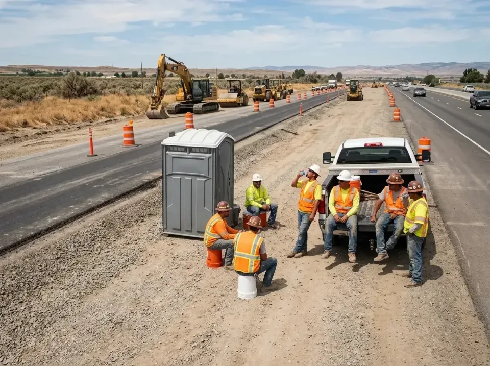 highway-road-construction-crew-007 — frequently asked questions, Porta Potty and Restroom Rentals in Nevada City, CA